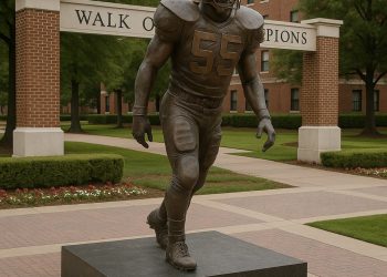 ESPN REPORT: Alabama Football unveils Bronze Statue in Memory of Fallen Legend Derrick Thomas  a celebrated alumnus who played for the Crimson Tide and won the Butkus Award in 1988