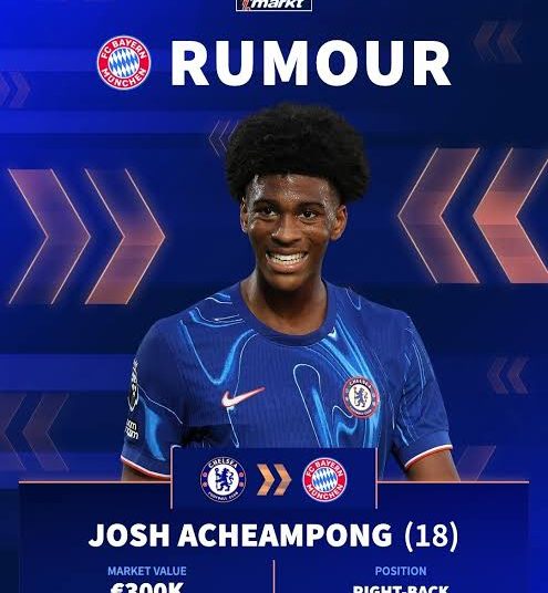 FIX! PERFEKTER TRANSFER: Bayern München akzeptiert Vertragsbedingungen für den 19-jährigen Chelsea-Verteidiger Josh Acheampong