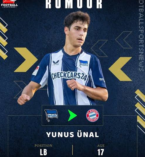 ✅ FIX! FC Bayern München schließt langfristigen Vertrag mit Hertha-Talent Yunus Ünal ab