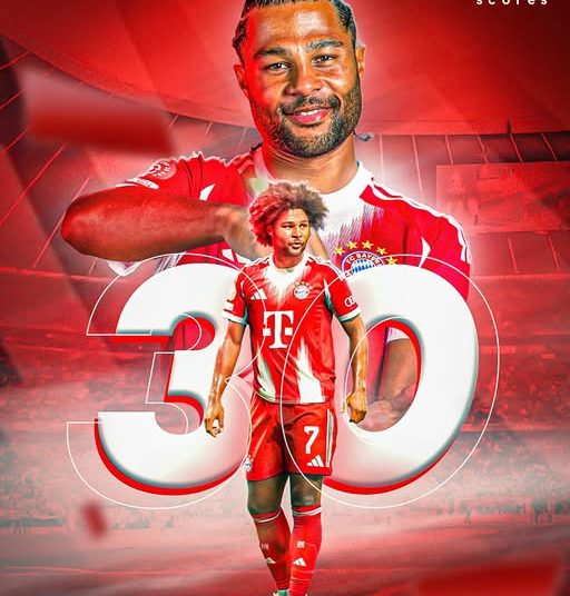 Bayern München Fans, Mitspieler und Trainer Vincent Kompany vereinen sich in einer großen Feier, während der Star-Stürmer Serge Gnabry seinen 30. Geburtstag stilvoll feiert