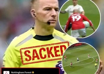 Referee Removed After Controversial Handball Decision in Nottingham Forest vs Manchester United Clash  The referee who officiated the heated match between Nottingham Forest and Manchester United has…