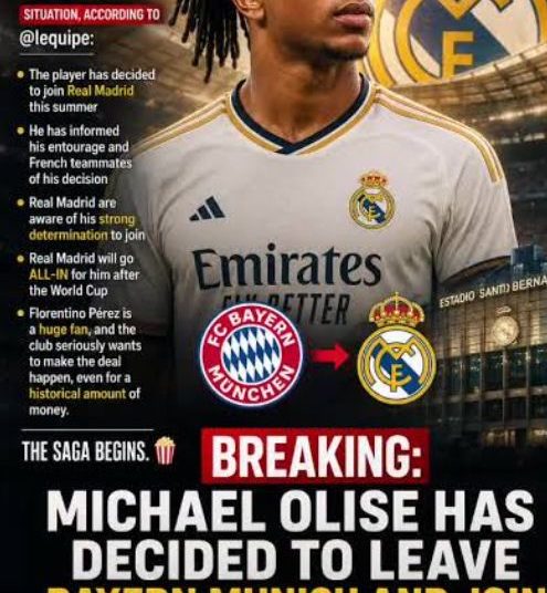 Traurige Nachricht: Michael Olise hat Berichten zufolge seine Mitspieler über seine Pläne bezüglich eines Wechsels zu Real Madrid informiert.