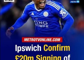 Ipswich Town officially signed winger Abdul Fatawu from Leicester City on a five-year contract lasting until the summer of 2031