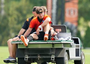 Joe Burrow Limps Off Practice Field with Sudden Knee Injury, he could miss….